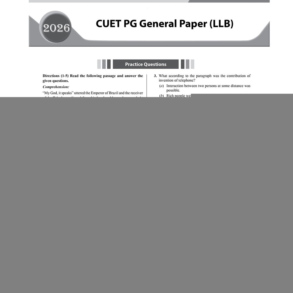 CUET PG General LLB Concept Theory and 6 Years PYQ Book (2026-2021) | Ideal for JMI, BHU, DU, & Other Central & Universities