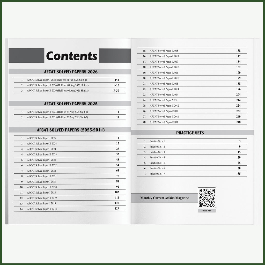 33 AFCAT Chapterwise & Topicwise Previous Years Solved Papers (Aug 2026 - 2011) PYQ For Flying, Technical & Ground Duty (Non-Tech) Branches 2027 Exam with 3 Computer Based Tests