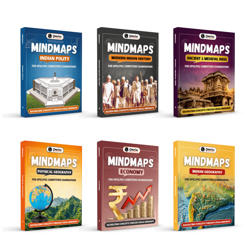UPSC Mindmaps Indian Polity, Physical Geography, Economy, Ancient & Medieval India, Indian Geography, Modern Indian Combo Set of 6 Books For UPSC/PSC Competitive Examinations
