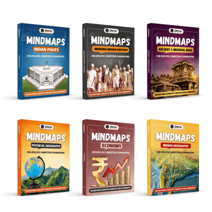 UPSC Mindmaps Indian Polity, Physical Geography, Economy, Ancient & Medieval India, Indian Geography, Modern Indian Combo Set of 6 Books For UPSC/PSC Competitive Examinations