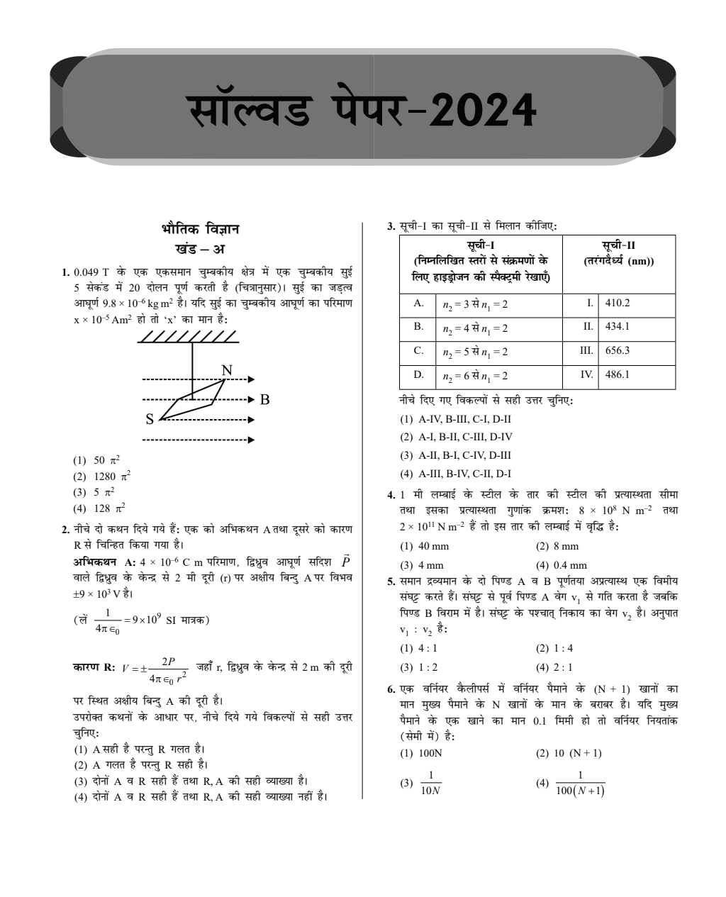 NEET 12 Years PYQs Hindi (2024-2013) Chapterwise & Topicwise Past-Previous Year Solved Papers