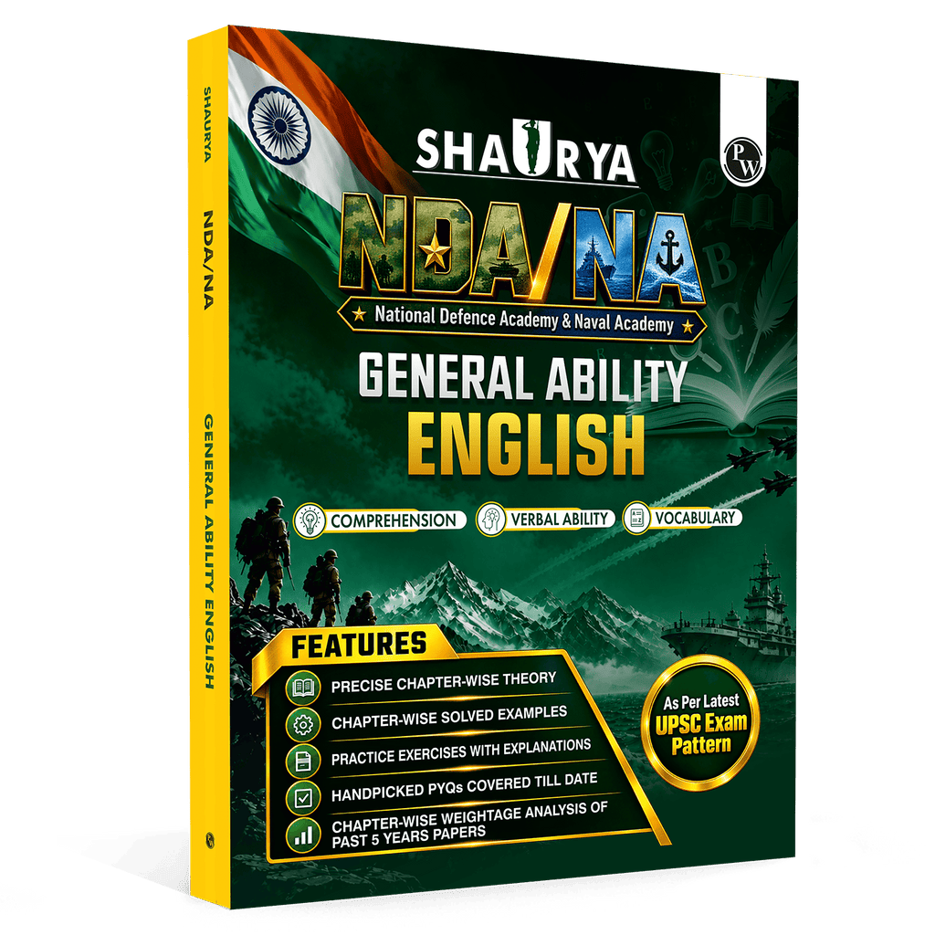Shaurya NDA Book 2027 – NDA/NA General Ability English | Latest 2026 Solved Paper | Comprehension, Verbal Ability, Vocabulary | Chapterwise Theory, PYQs, Practice Exercises