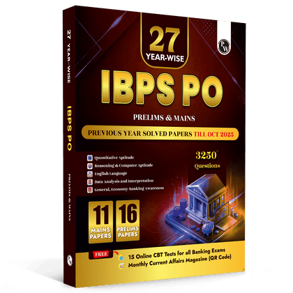 PW IBPS PO PYQ - 27 Year-wise Prelims & Mains Previous Year Solved Papers Till Oct 2025 with 15 Online CBT Tests for Exam 2026-27 | 3250 PYQs | English Edition