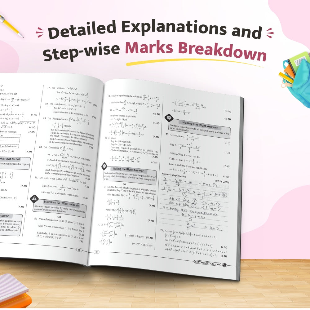 CBSE 12 Sample Question Papers Class 12 Maths For 2027 Board Exam (New Pattern) | 2026 Solved Paper, Chapterwise Mind Maps, Stepwise Marking