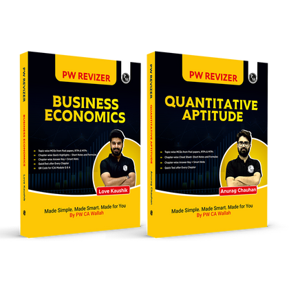 CA Foundation MCQ Revizer Book For Business Economics & Quantitative Aptitude Combo Set of 2 Books By Love Kaushik & Anurag Chauhan | Topicwise MCQs (RTPs & MTPs)