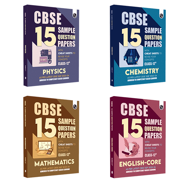 CBSE 15 Sample Question Papers Class 12 Physics, Chemistry, Mathematics, English for 2024 Exam (Mock Test Paper) Adhering to Competency - Based Learning | Embedded Videos and Cheat Sheet for Revision | PYQ 2023 Solved Paper