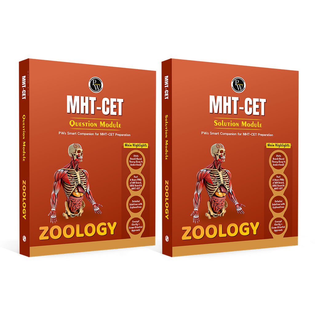 PW Maharashtra Board MHT-CET Zoolgy Question Bank & Solution Booklet Set of 2 Books | Theory plus PYQs of MHCET, CBSE & MH Boards | Detailed Solution Explanations