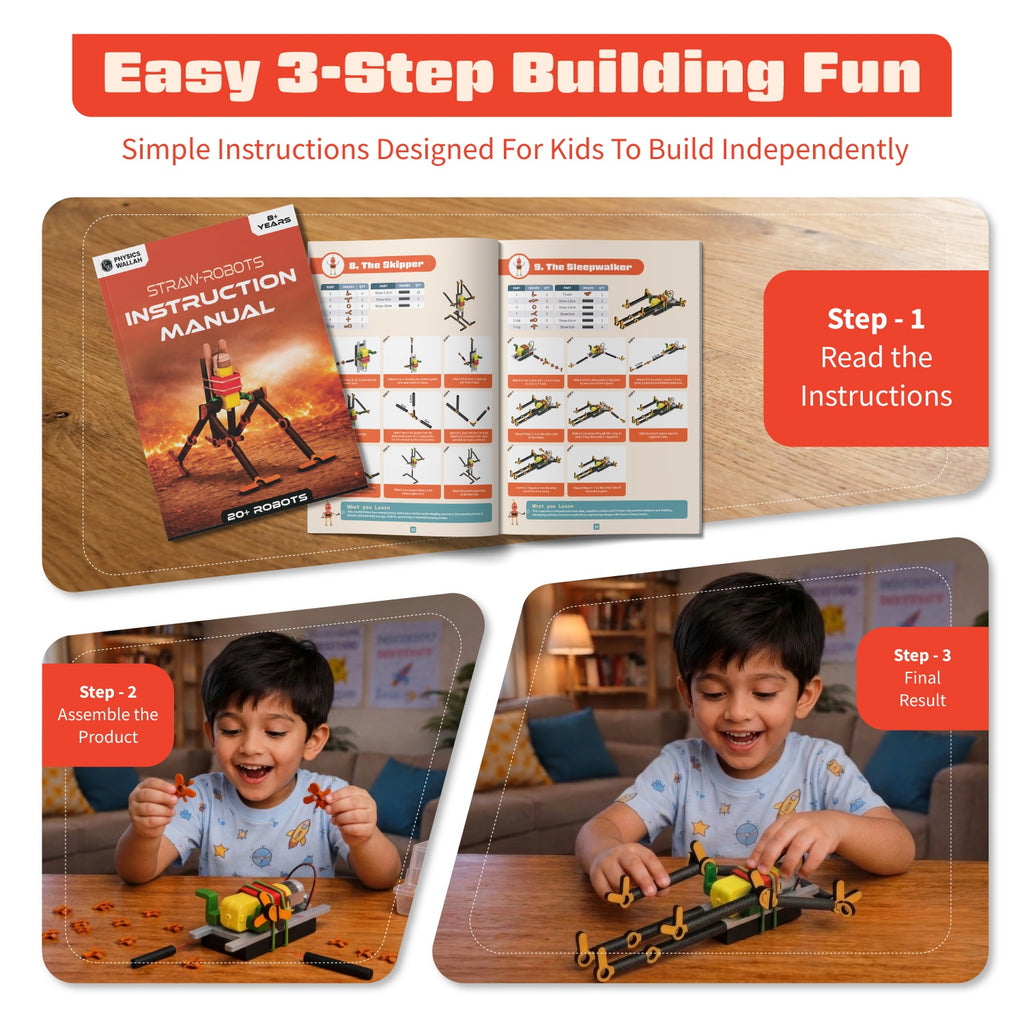 20+ STEM Straw-Robots Kit for Kids Ages 8-14 Years, DIY Robotics Kit with 200+ Components for Boys & Girls, Electronics, Engineering Projects & Science Experiment Kit for Children