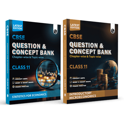 CBSE Question & Concept Bank (QCB) Class 11 Microeconomics & Statistics for Economics Combo Set of 2 Books Chapter-wise and Topic-wise Solved Questions For 2026 Exams