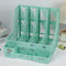 Study Desk Organizer for Students | 4 Compartment Magazine & Book Holder | Vertical File & Notebook Organizer for Study Table (Green)