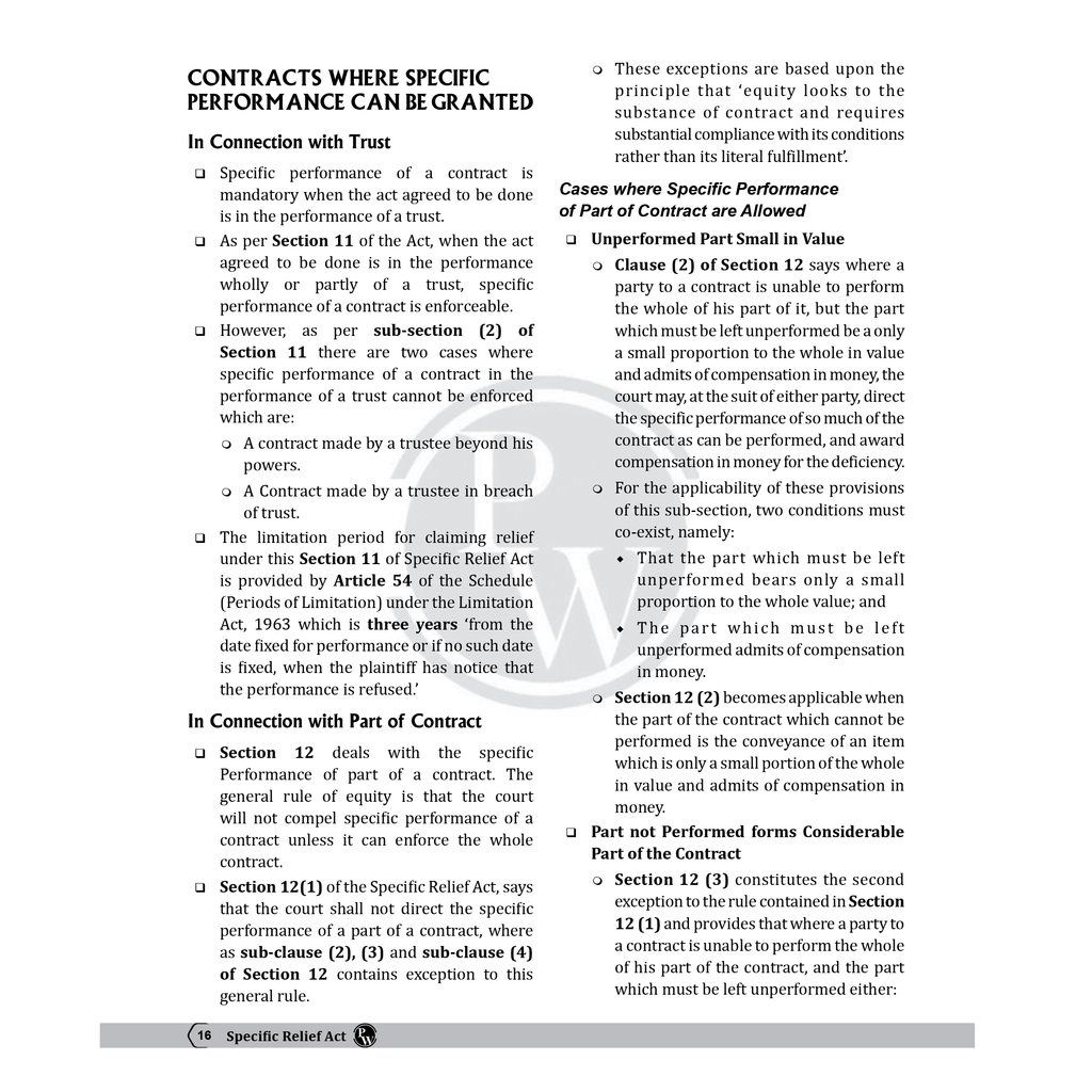 Judiciary Specific Relief Act | Complete Guide For Judicial Service Exam Prep | Case Laws, Legal Maxim, In-Depth Coverage of Key Concepts & Detailed Analysis For Aspiring Judges