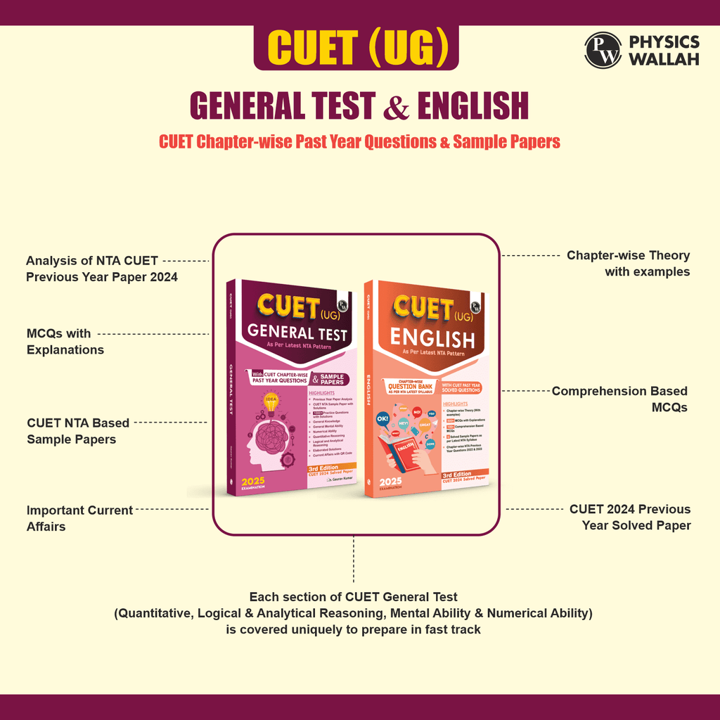 CUET (UG) General Test and English 2025 Combo Set of 2 Books l Chapterwise & Topicwise Question Bank with Past Year Questions and Mock Tests refurbished