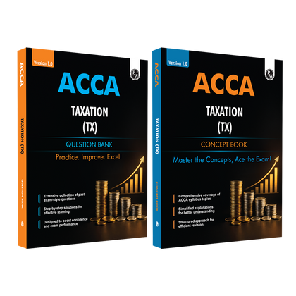 ACCA Taxation (TX) Concept Book + Question Bank Combo Set of 2 Books