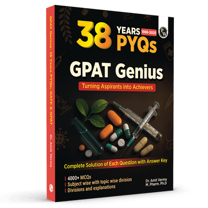 Pharma 38 Years PYQs (2025 - 1988) GPAT Genius By Dr. Amit Verma | Complete Solution of Each Question with Answer Key | 4000+ MCQs | Subjectwise with Topicwise Division