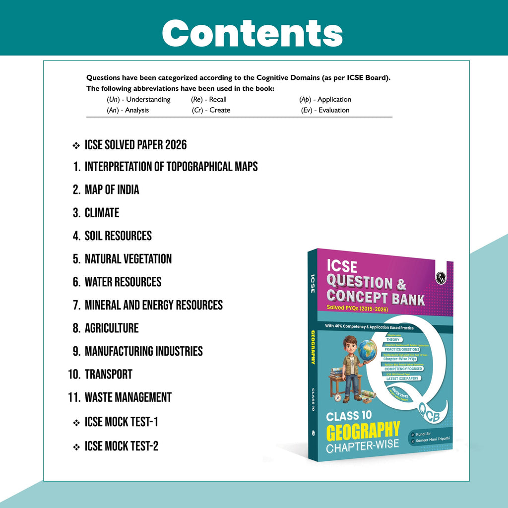 Class 10 ICSE Question & Concept Bank Geography 2027 Chapterwise & Topicwise By Kunal Sir & Sameer Sir | Solved PYQs | 40% Competency & Application Based Practice Questions