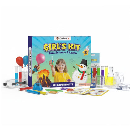 Girls Science Kit for Kids 4+ Years, 50+ STEM Experiments with Instruction Manual & 30 DIY Bonus Experiment, Educational Learning Toy