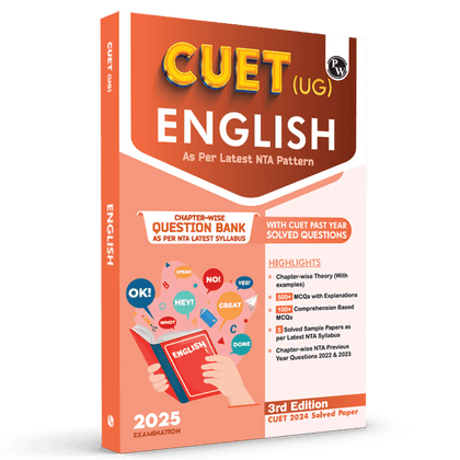 CUET (UG) English 2025 Chapterwise & Topicwise Question Bank with Past Year Questions and Mock Test