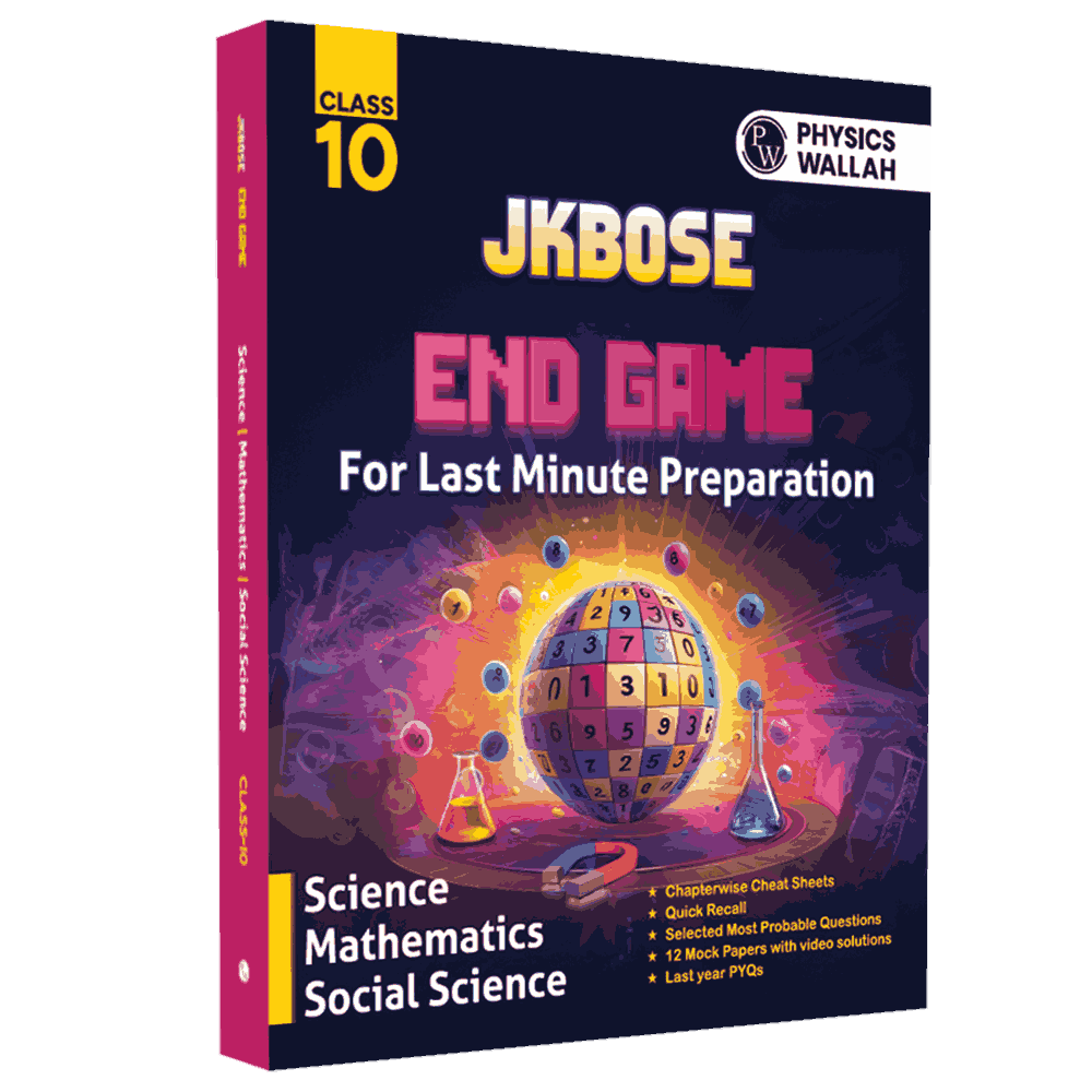 JKBose End Game For Class 10 Science, Mathematics and Social Science For 2026 Exams | Chapterwise Cheat Sheets | Quick Recall | 12 Mock Papers with Video Solutions