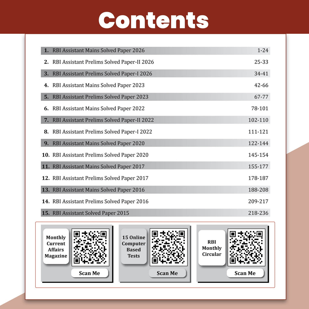 RBI Assistant Prelims & Mains 15 Year-wise  Previous Year Solved Papers (2026-2015) For 2027 Exam | 2200+ PYQs | 15 Online Mock Tests English Edition
