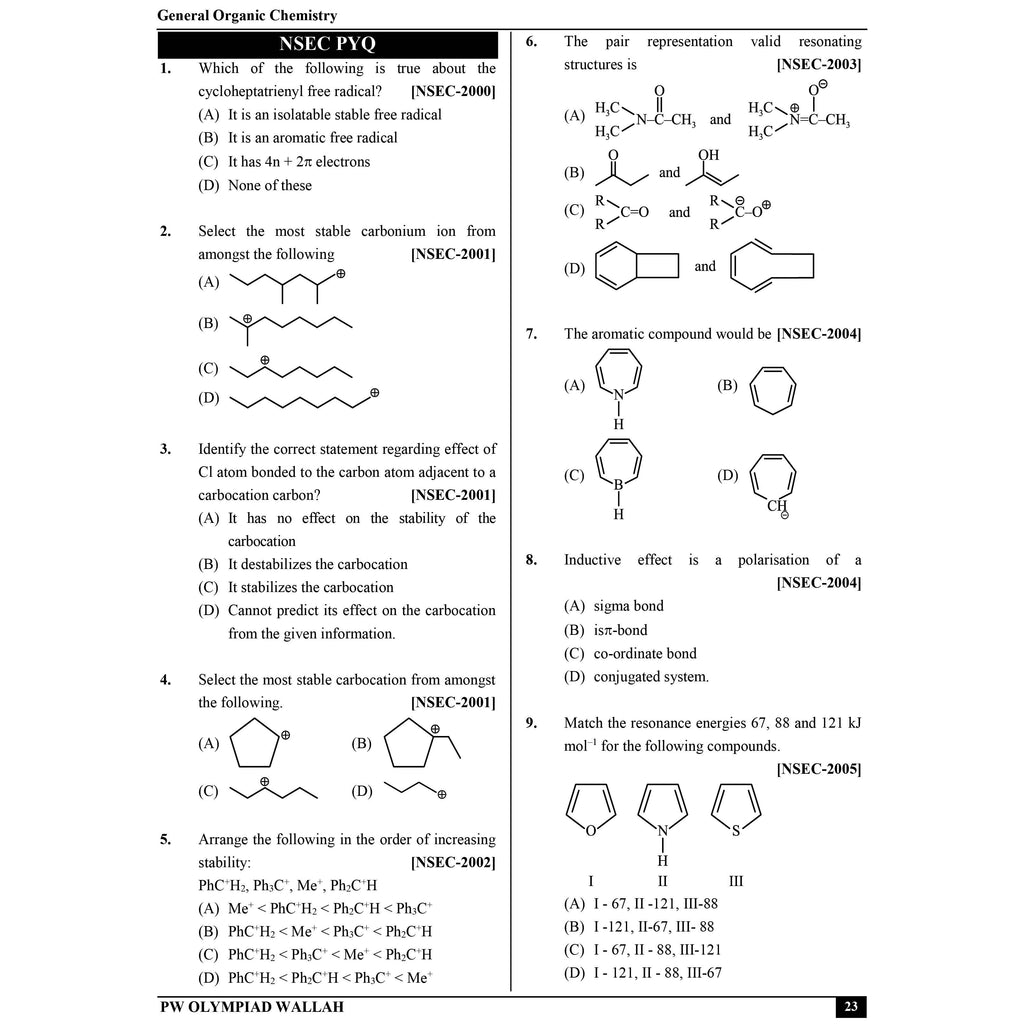 Olympiad Wallah NSEC Class 11 Advanced Chemistry (Part 2) For 2026 | For NSEC, INChO & IChO Exam | Expert Crafted Content | PYQ, Practice Questions, Detailed Solutions
