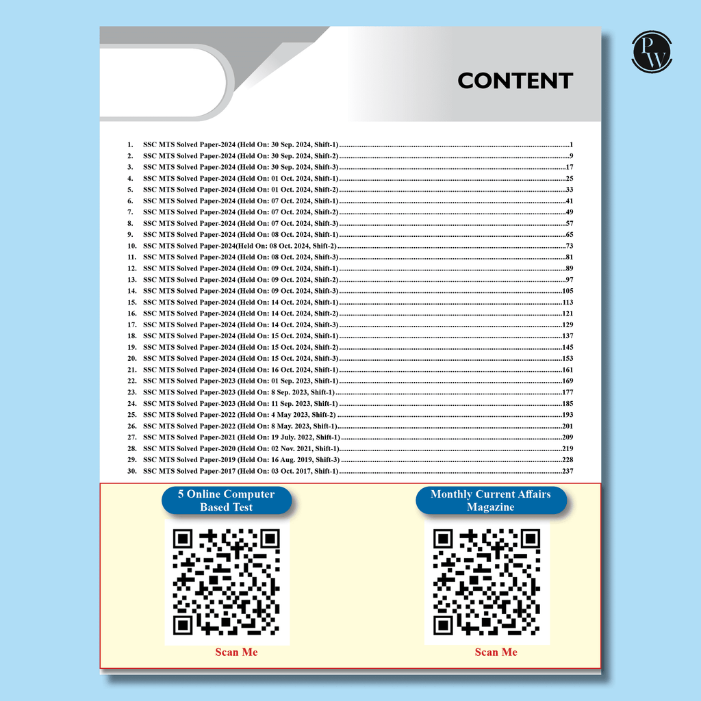30 SSC MTS Multi Tasking (Non-Technical) Staff and Havaldar Previous Solved Papers (2024 -2017) with 5 Online Mock Tests For Exam 2025-26 | PYQs | Fully Solved | English Edition