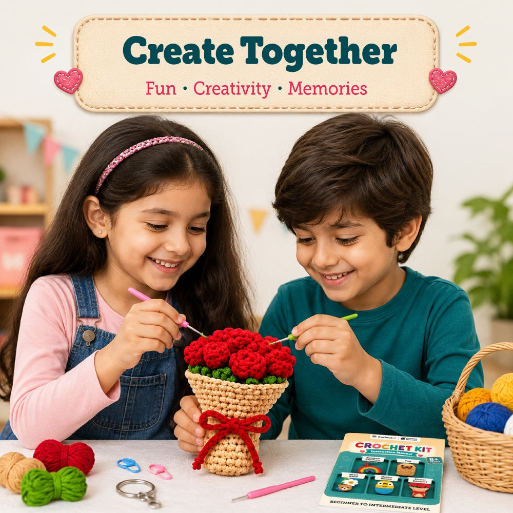 15 Pcs Crochet Kit for Beginners, 5 Experiments with Video Tutorial