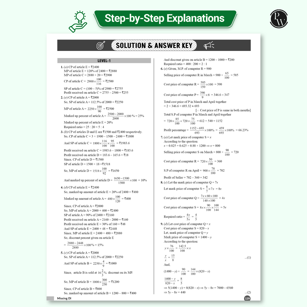 Data Interpretation (DI) & Data Analysis (DA) For Banking 2025-26 Exams | 1000+ Most Probable Questions with Concepts and Solved Examples with 200+ Past Year Questions (2025-2020)