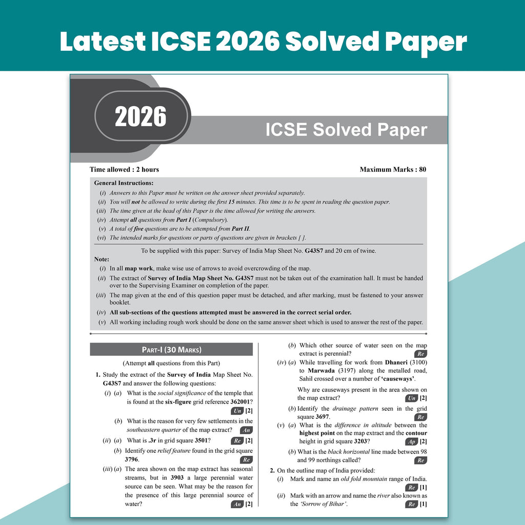 Class 10 ICSE Question & Concept Bank Geography 2027 Chapterwise & Topicwise By Kunal Sir & Sameer Sir | Solved PYQs | 40% Competency & Application Based Practice Questions