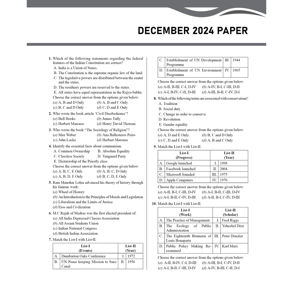 UGC-NET Political Science PYQ 11 Years (2014-2024)|Latest December Session Paper Covered|Chapterwise and Yearwise Previous Year Solved Papers For Phd Entrance, SET, GATE, CUET UG & PG