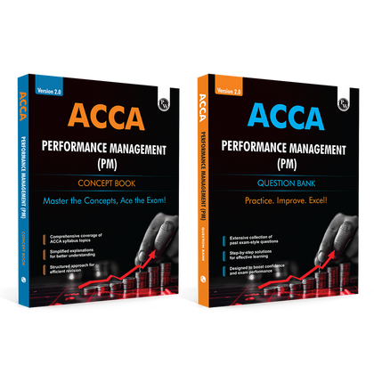 ACCA Performance Management (PM) 2.0 Concept Book + Question Bank Combo Set of 2 Modules