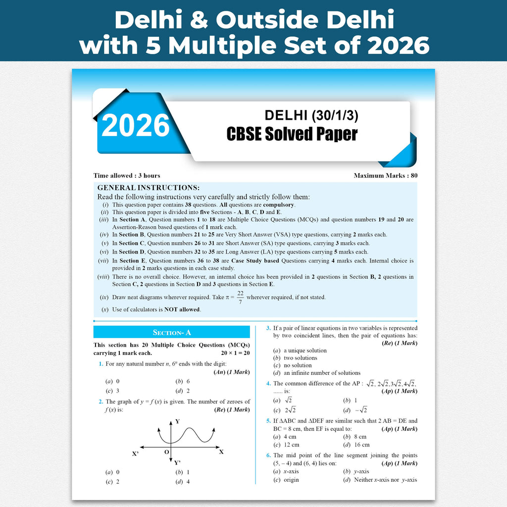 PW CBSE Class 10  Maths (Standard) PYQ Chapter-wise, Topic-wise & Typewise 10 Years Solved PYQs (2026-2016) with 5 Multiple Sets of 2026 For 2027 Board Exams | Concept Maps, Competency Tagging, NCERT References