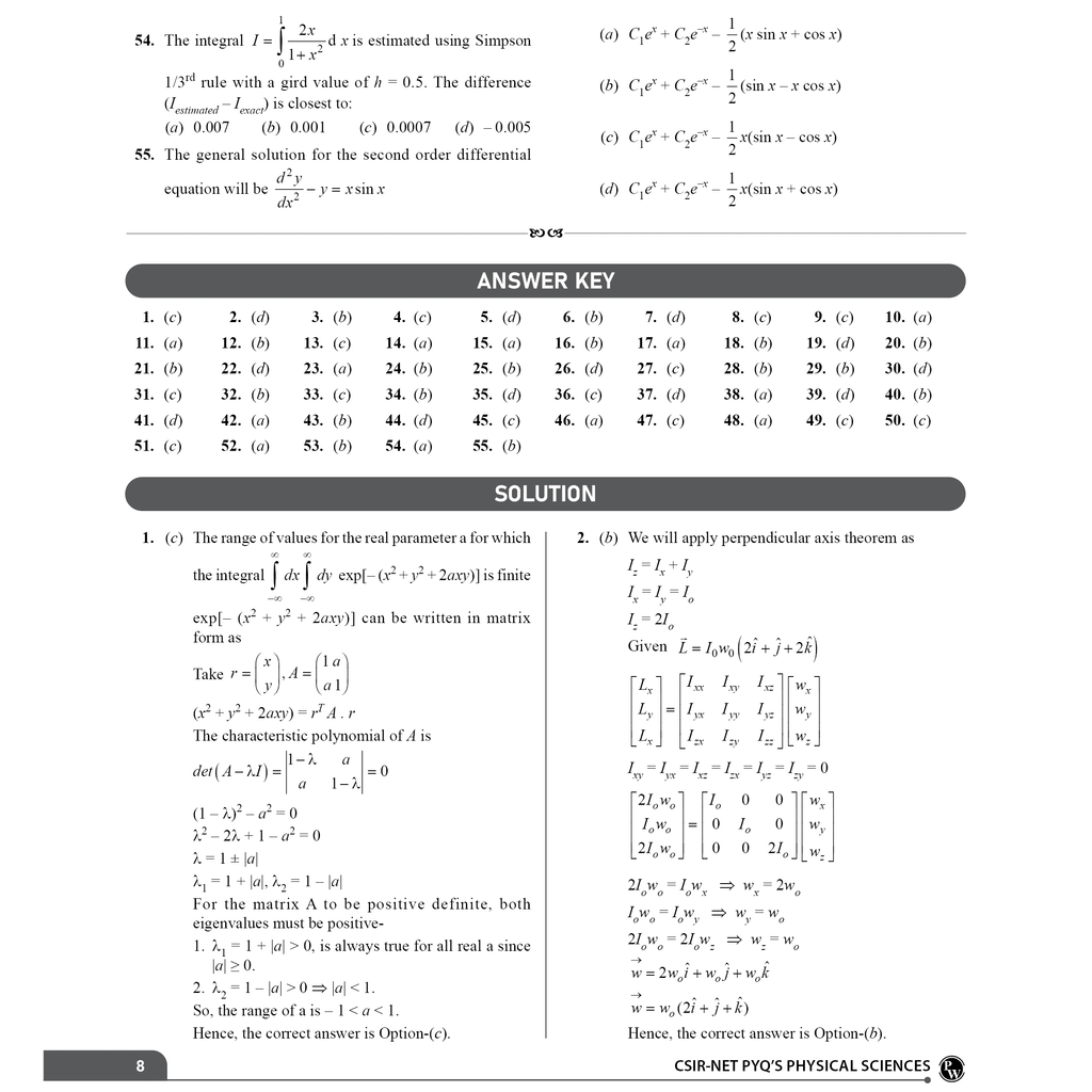 CSIR - NET Recap Physical Sciences Chapterwise and Yearwise Previous Years Solved Papers (PYQ) Latest 2015 June 24 Exam Questions Covered l TIFR, JEST, GATE and IIT JAM Exams