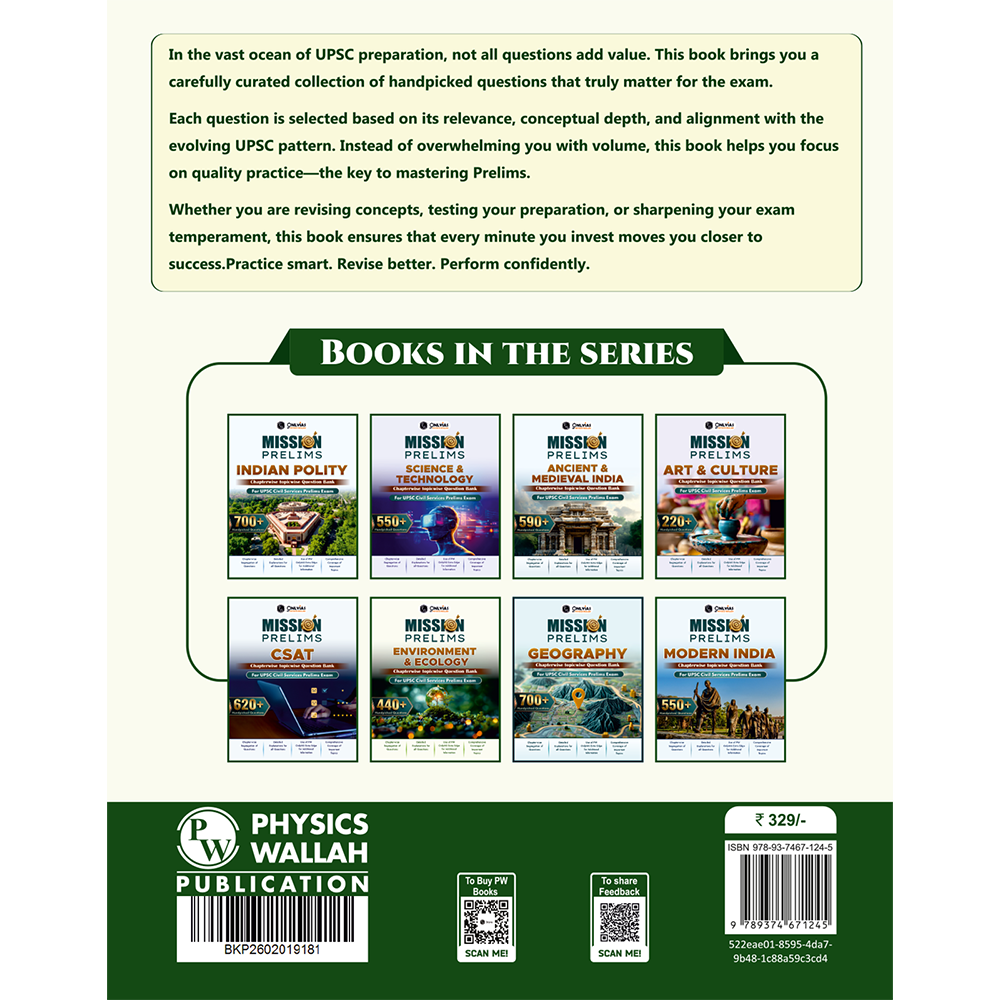 UPSC Mission Prelims Indian Economy Chapterwise Topicwise Question Bank | 650+ Handpicked Questions & Important Topics Covered with Detailed Explanation