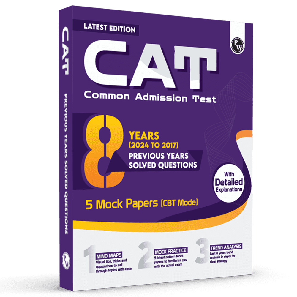 CAT 8 Years Chapterwise & Topicwise Previous Years Solved Questions (2024-2017) and 5 Mock Papers (CBT Mode) with Details Explanations