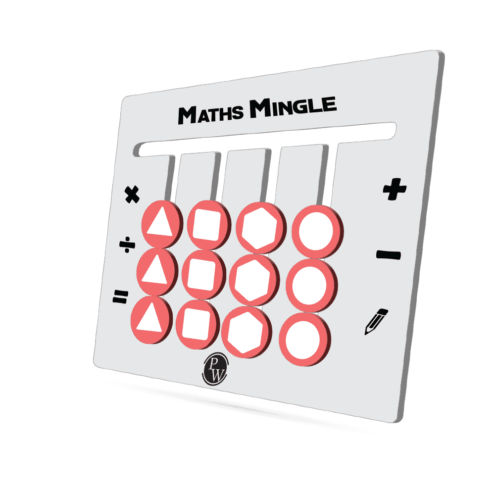 Curious Jr. Maths Mingle Board Game White for Kids Ages 4, 5, 6, 7, 8, 9, 10 Years with Quiz Cards - Addition, Subtraction and Multiplication STEM Learning toy for children