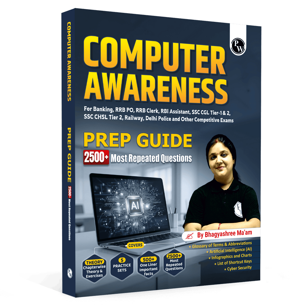 Computer Awareness Book 2026 | Chapterwise Theory and 2500+ Most Repeated Questions & PYQs By Bhagyshree Mam For Banking, Railway, RBI Clerk & Assistant, SSC, Delhi Police and Others Exams
