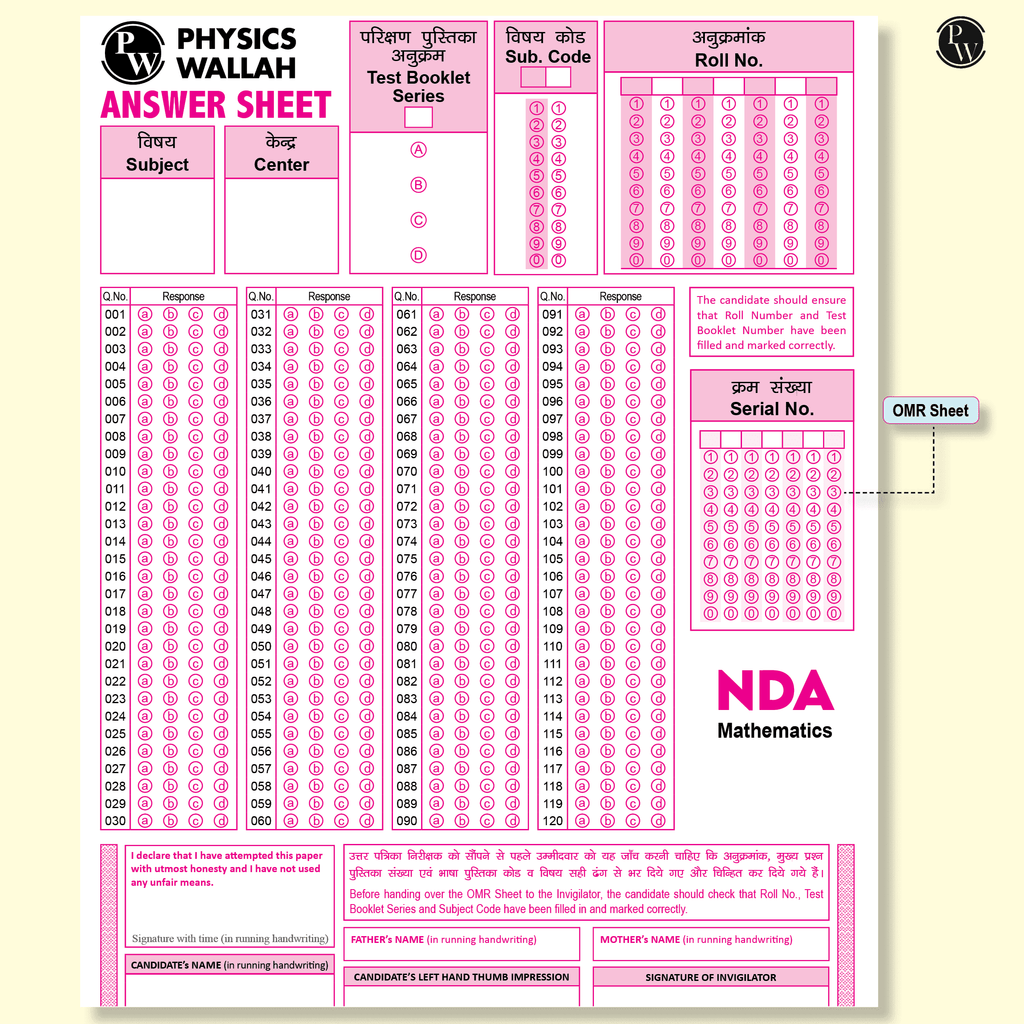 UPSC NDA/NA National Defence Academy Naval Academy 10 Previous Year Solved Papers 2019-2024 & 10 Mock Tests with 20 OMR Sheets l Mathematics and General Ability For NDA Exams 2024-2025