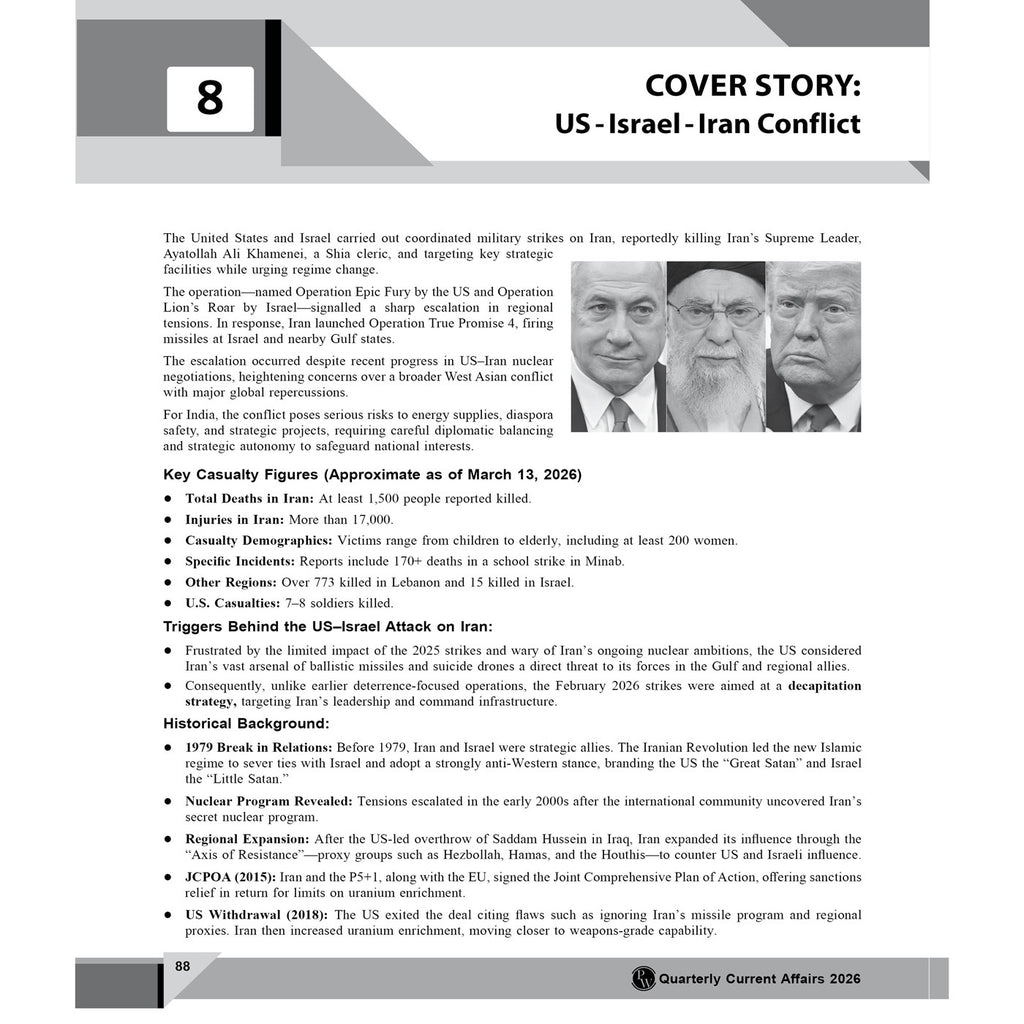 PW UPSC Quarterly Current Affairs Magazine Vol. 1 January to March 2026 By Aasim Sir | For UPSC & State Civil Services Exams 2026-27 English Edition | GS l, GS ll, GS lll Integrated Coverage