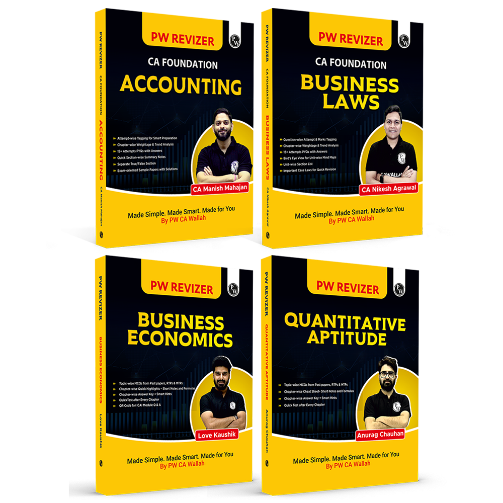 CA Foundation MCQ Revizer Book For Business Economics, Accounting, Business Laws & Quantitative Aptitude Combo Set of 4 Books