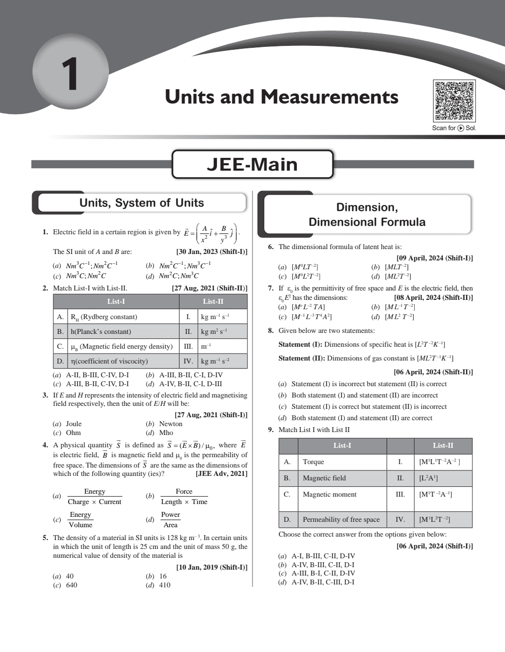 JEE Advanced 47 Years with JEE Main 124 Sets PYQs Chapterwise and Topicwise Solved Papers Physics