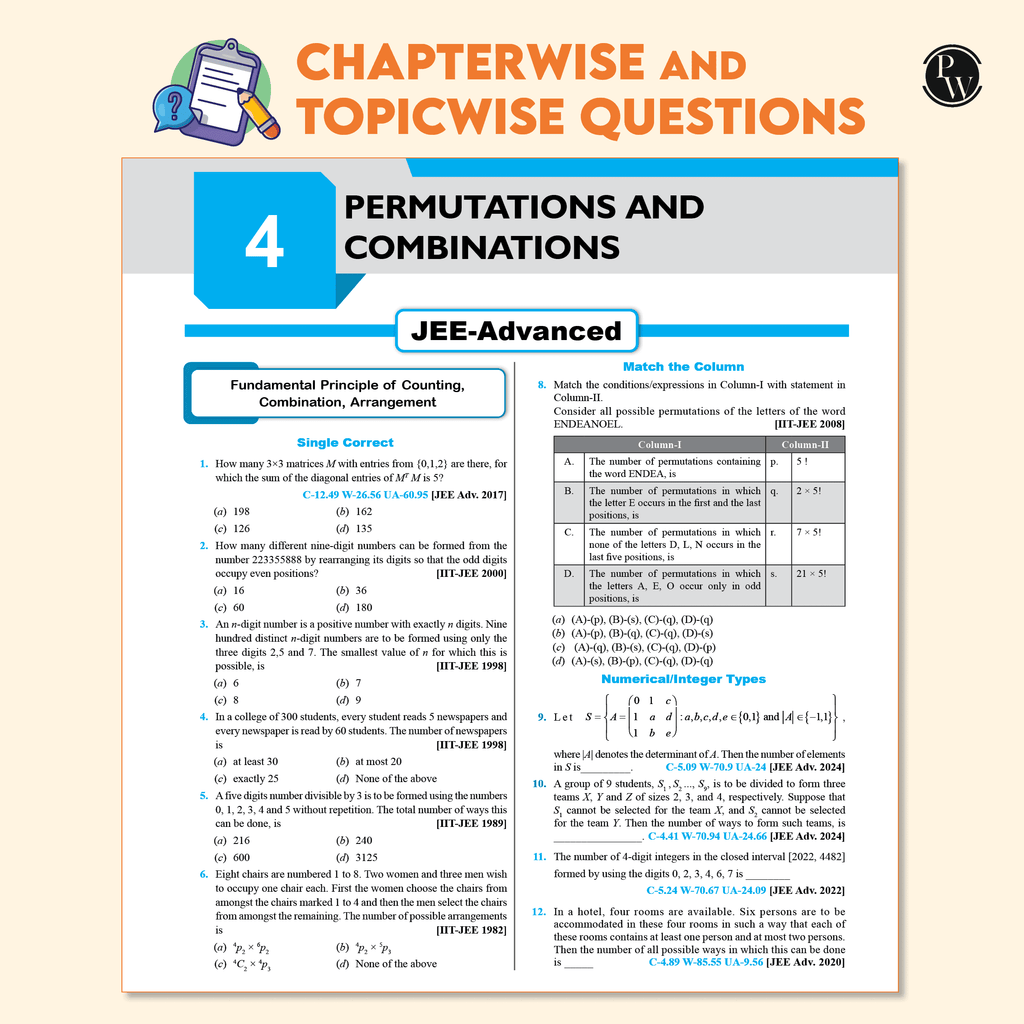 48 Years JEE Advanced Mathematics Chapterwise & Topicwise Solved Papers (1978-2025) | PYQ with Detailed Solutions | Previous Year Questions for IIT JEE Advanced Exam