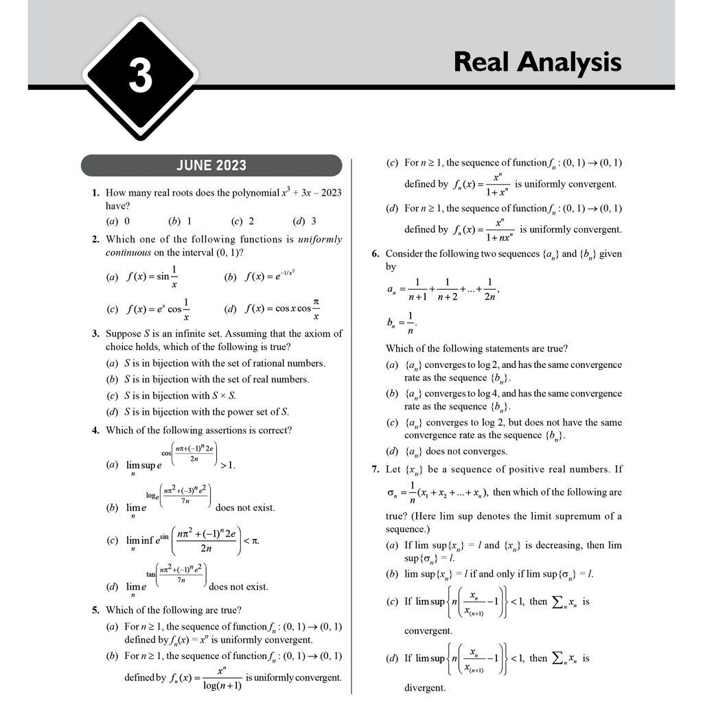 CSIR - NET Recap Mathematical Sciences Chapterwise and Yearwise Previous Years Solved Papers (PYQ) Latest 2015 June 24 Exam Questions Covered l IIT-JAM, GATE, TIFR, NBHM Exams