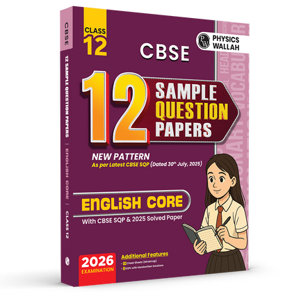 CBSE 12 Sample Question Papers Class 12 English Core For 2026 Board Exam (As Per Latest SQP Dated 30 July 2025) | 2025 Solved Paper, Mind Maps, Stepwise Marking