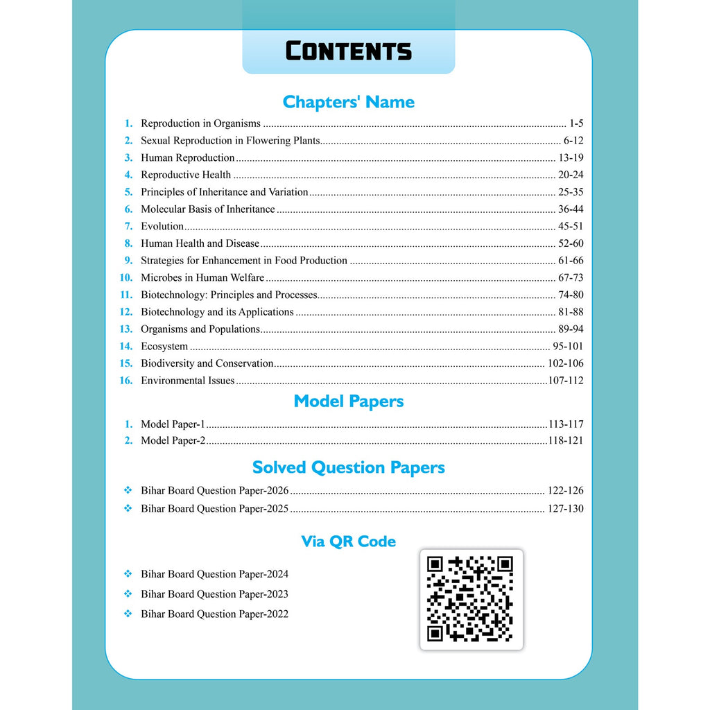 Bihar Board Class 12 Question Bank Biology JEET Guess Papers & Question Bank By Anurag Sir For 2026-27 Exam | Chapterwise Mind Maps & Previous 10 Years Questions, Model Papers with OMR
