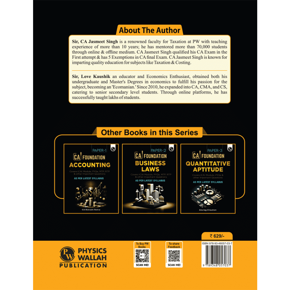 CA Foundation Paper 3 -  Business Economics 3rd Edition | Including PYQs, MTP, RTP and All Important Questions | Latest Syllabus For 2024 Exams