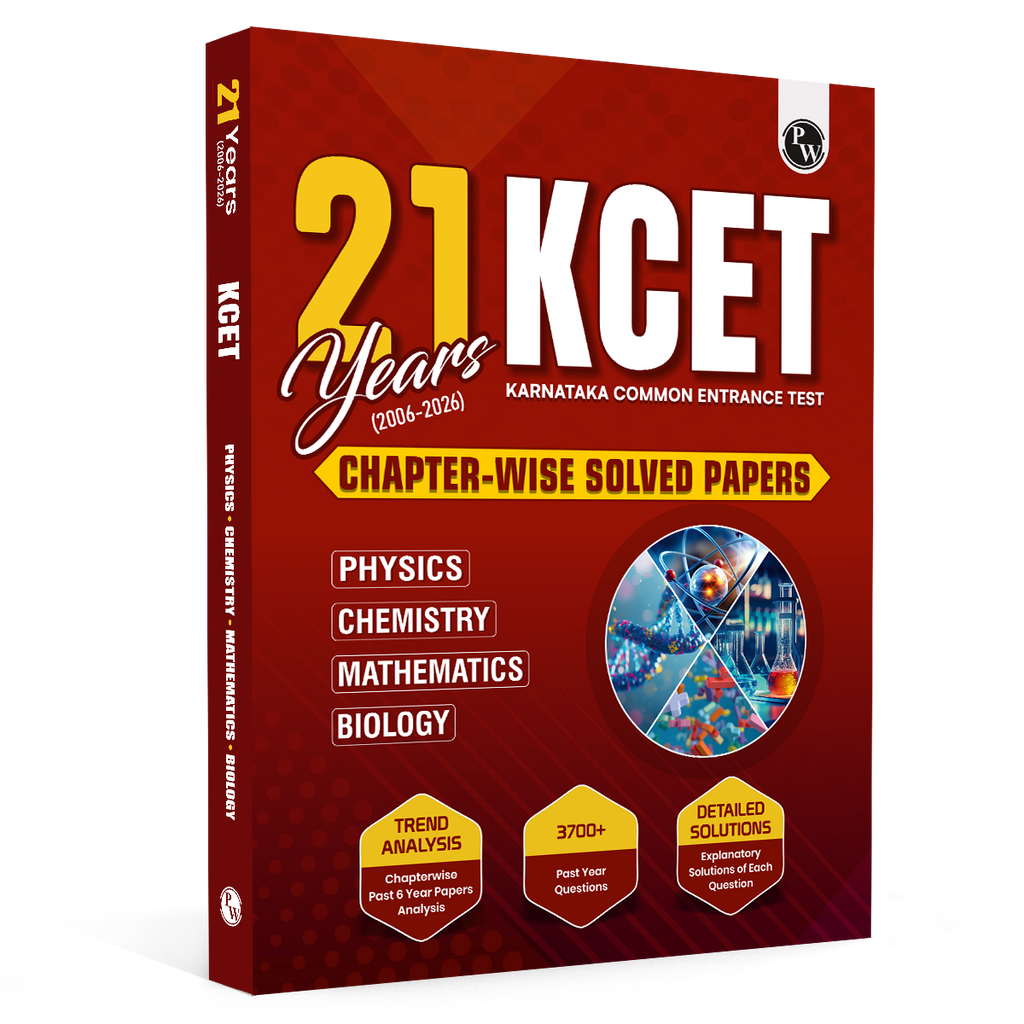 PW 21 Years KCET PYQ - Karnataka CET Chapterwise Solved Papers (2006 - 2026) KCET PYQ Book | Physics, Chemistry, Mathematics and Biology For Engineering 2027 Exam