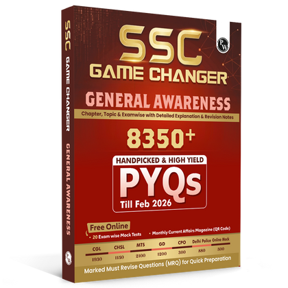PW SSC Game Changer General Awareness PYQ  8350+ MCQs For 2026 Exams | Chapter, Topic & Exam-wise Previous Year Solved Questions | For CGL, CHSL, MTS, CPO, GD, Delhi Police, Steno