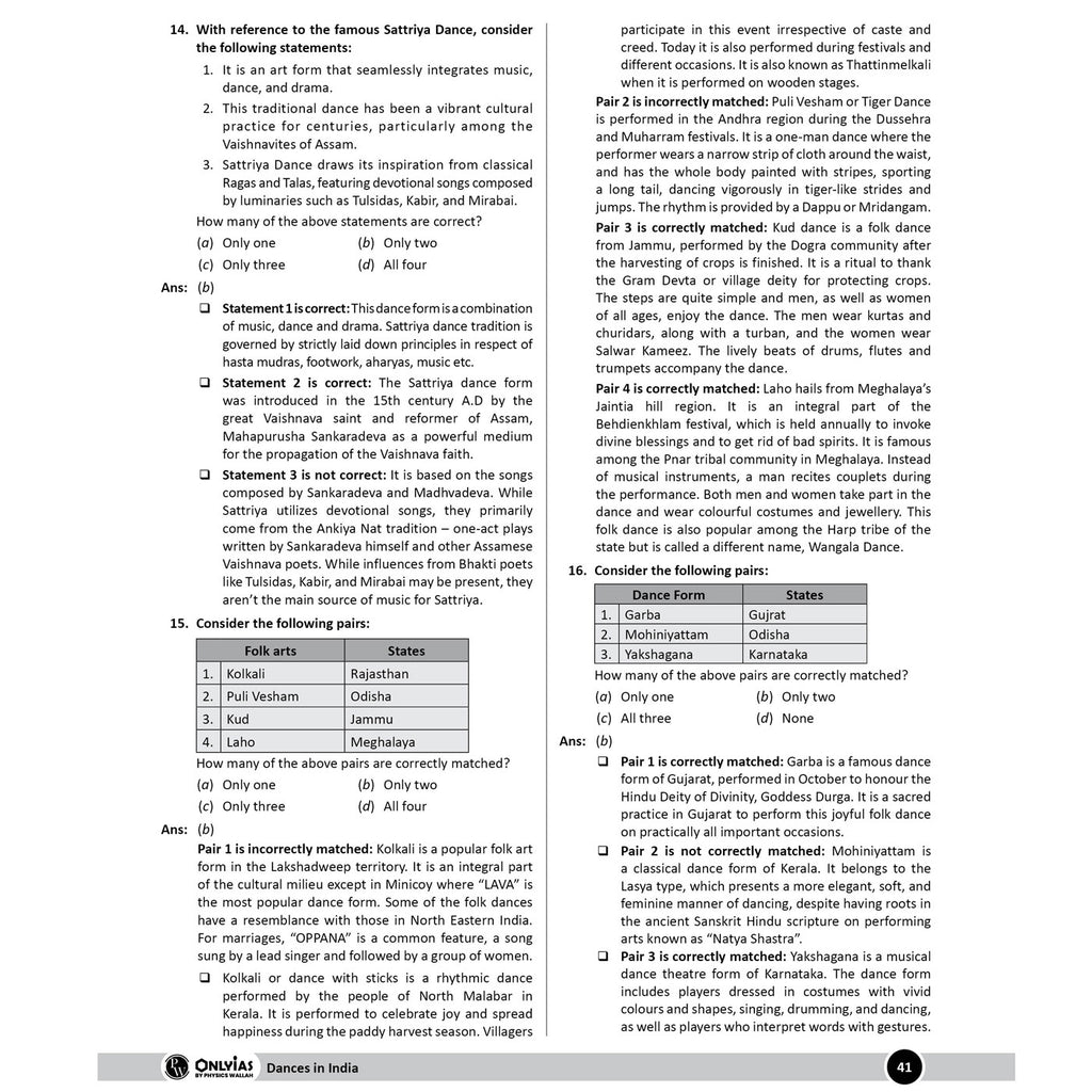 UPSC Mission Prelims Art and Culture Chapterwise Topicwise Question Bank | 220+ Handpicked Questions & Important Topics Covered with Detailed Explanation