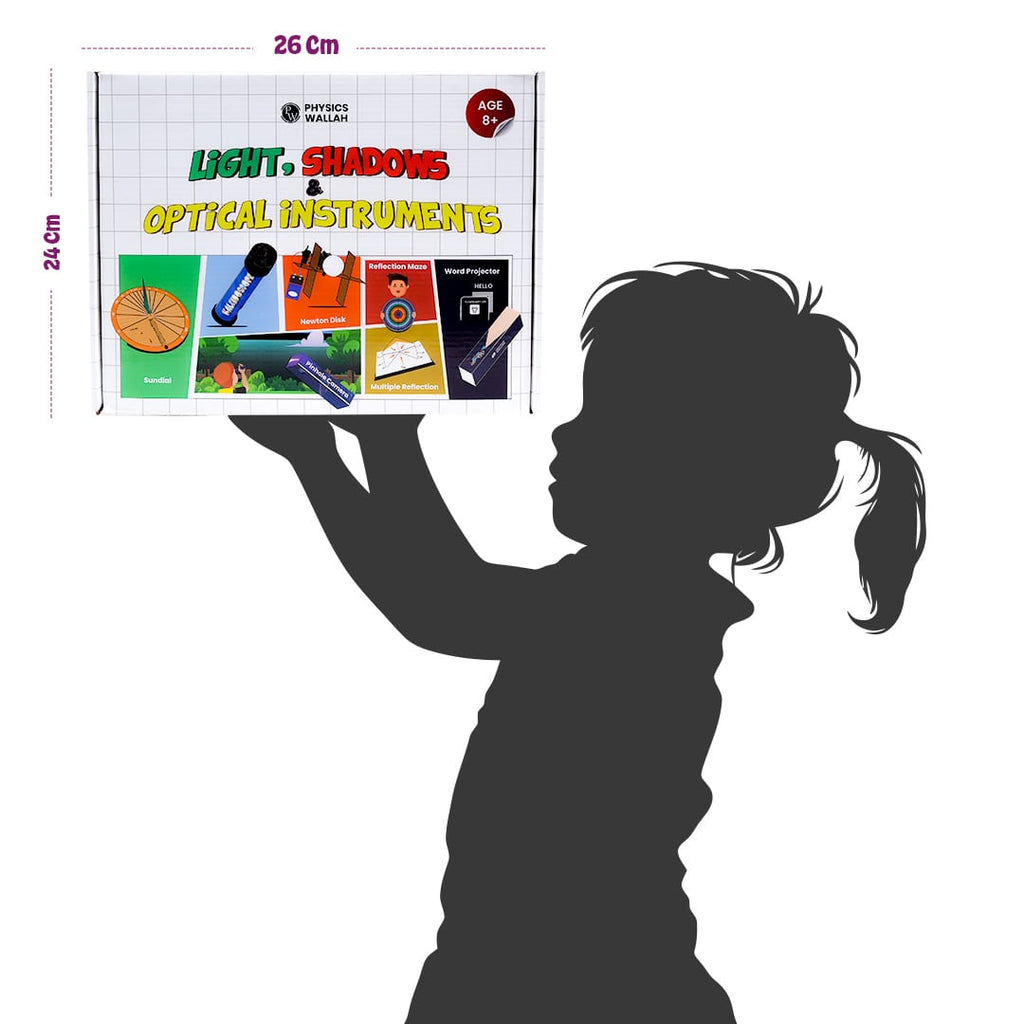 Curious Jr. Light, Shadow & Optical Instruments Project Kit for Kids Ages 8, 9, 10, 11, 12, 13, 14 Years | STEM Learning & Educational Toy, Kit| Kaleidoscope | Periscope | Pinhole camera