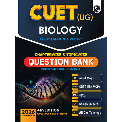 CUET (UG) Biology Chapterwise & Topicwise Question Bank for 2026 Exam | Theory & Exercise with Past Year Questions (2025-2022) PYQ and Mock Tests